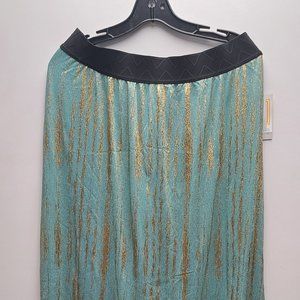 LulaRoe XL Elegant Lucy- Green and Gold